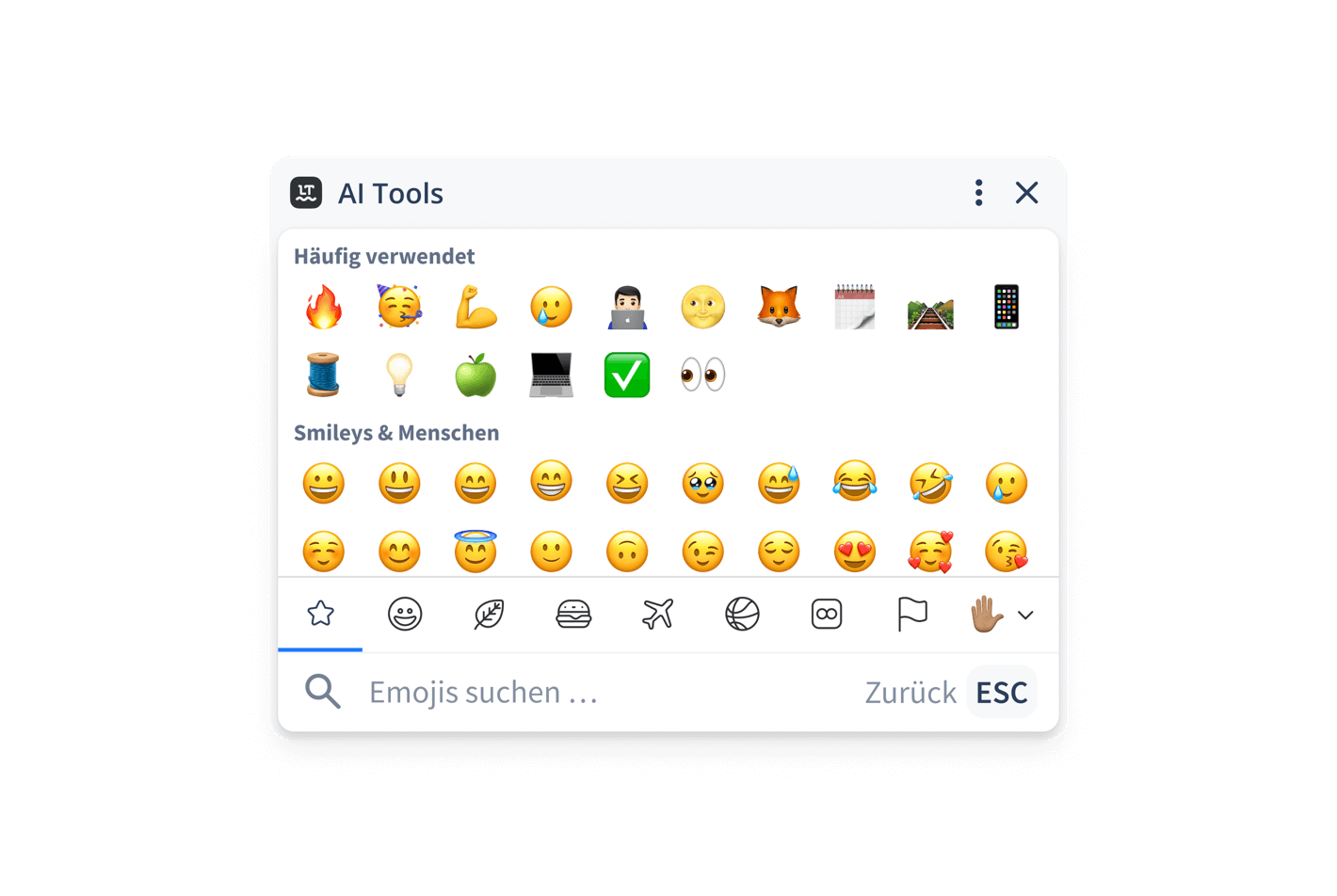 Emojis jederzeit bereit