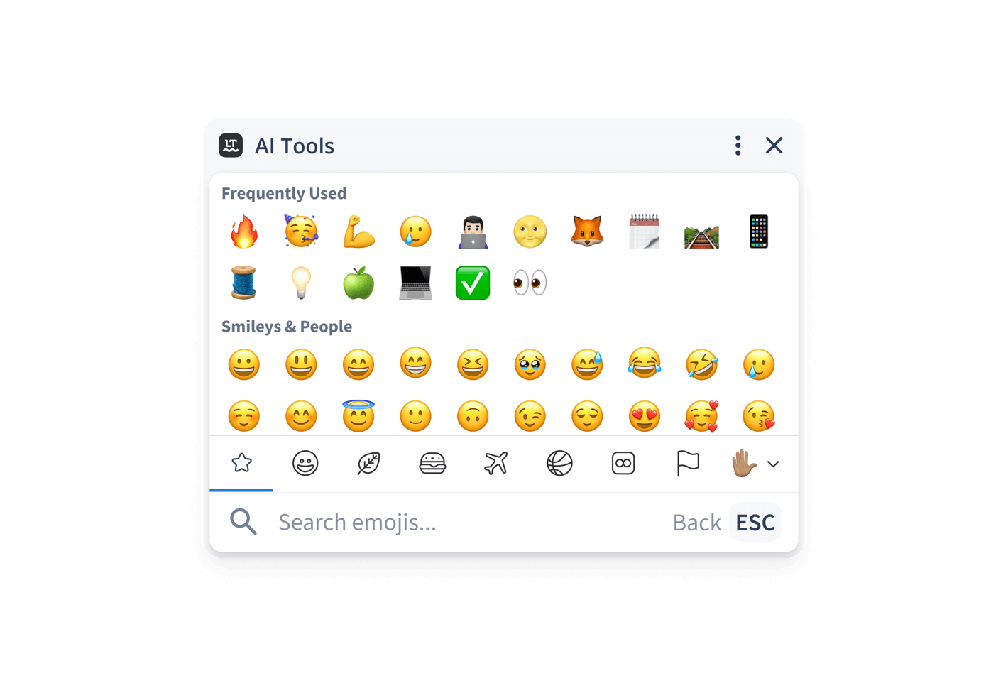 Trobeu emojis ràpidament