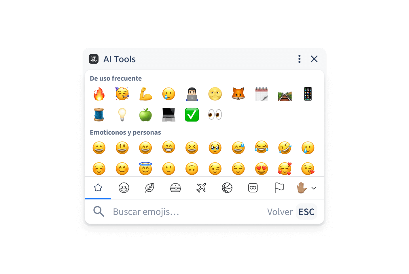 Encuentra emojis rápidamente