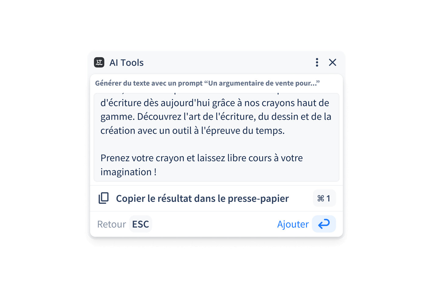 Corriger avec l’I.A.