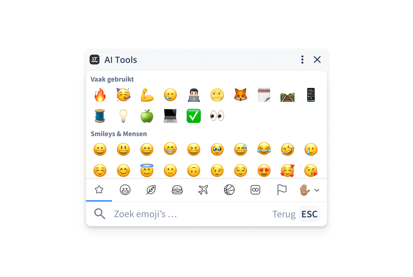 Vind snel emoji's