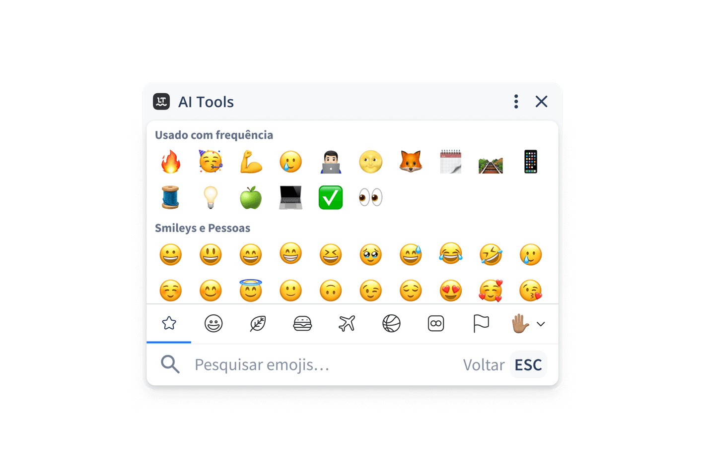 Encontre emojis rapidamente
