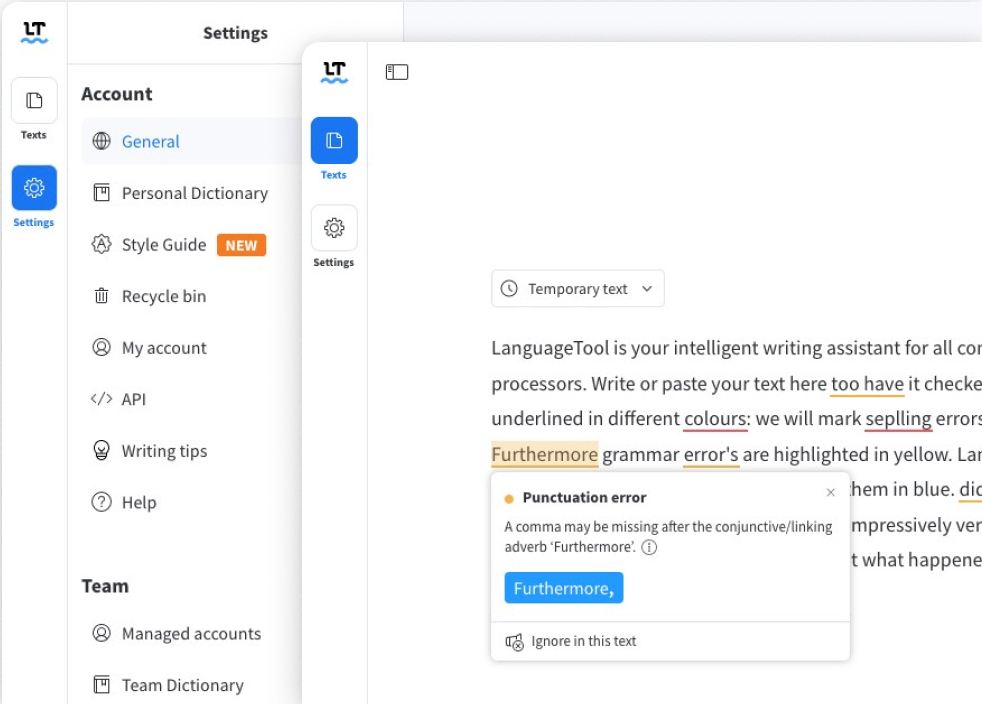 LanguageTool screenshot